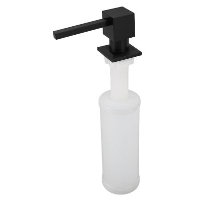 Fafeicy Sink Soap Dispenser, Durable Metal Pump with 350 mL Refillable Bottle