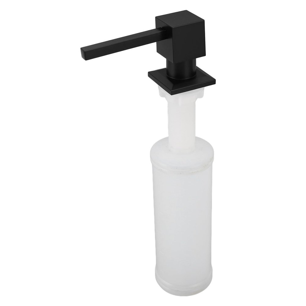 Fafeicy Sink Soap Dispenser, Durable Metal Pump with 350 mL Refillable Bottle