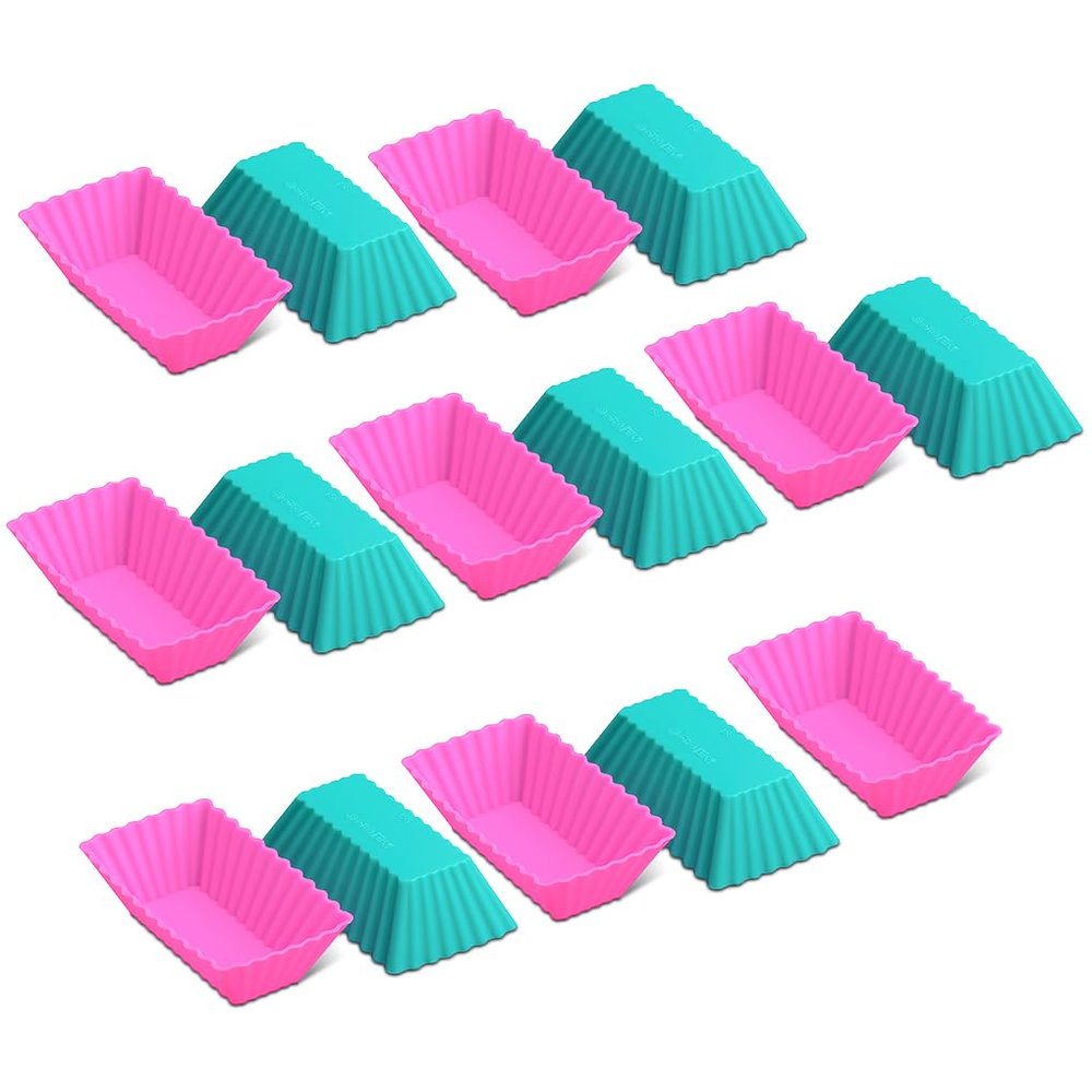 LIXSAZSE Silicone Non-Stick Cake Molds, 15 Pieces