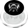 French Bulldog Selfie with UFO - Funny Alien Lover PopSockets PopGrip for MagSafe view 1