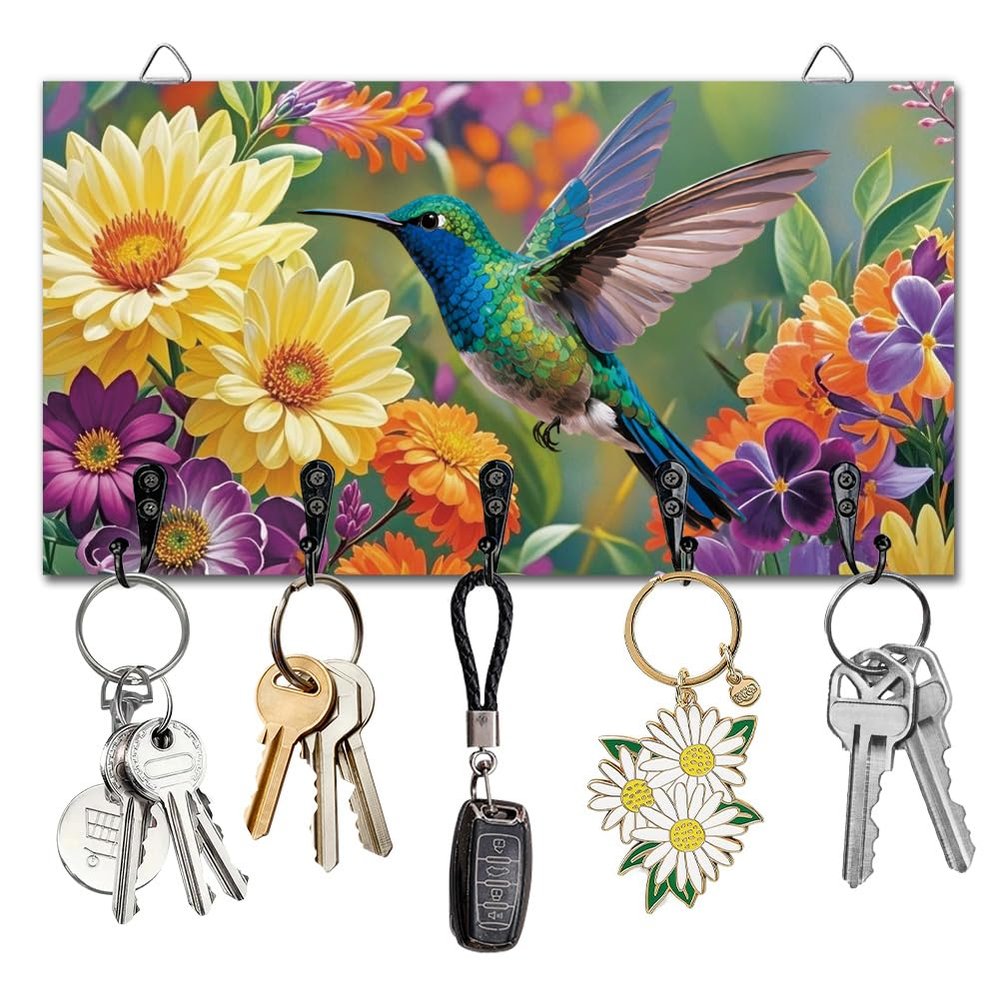 DELORIGIN Key Holder with Hummingbird Design