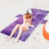 Morbuy Microfiber Lounger Cover with Side Pockets, 3D Mandala Flowers, Dark Purple, 75 x 210 cm view 4