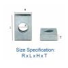 10/50-Piece Square Nuts M3 M4 M5 M6 M8, Rectangular Thin Sliding T-Nuts, Galvanized Carbon Steel, Aluminum Profile Accessories (50 pcs, M6 × 16 × 12 × 5) view 2