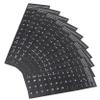 DIYEAH Black PVC Keyboard Stickers, 10 Sheets, Waterproof, Language Conversion for Laptop and Desktop Keyboards view 1