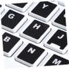 DIYEAH Black PVC Keyboard Stickers, 10 Sheets, Waterproof, Language Conversion for Laptop and Desktop Keyboards view 2