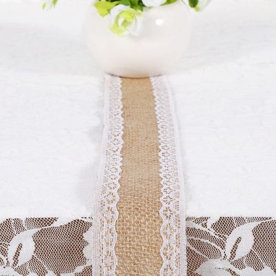 Fafeicy Jute Ribbon with Lace