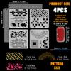 FINGERINSPIRE 4-Piece Graffiti Stencil Set view 2