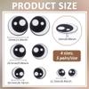 FINGERINSPIRE 20 Pairs of Felt Eyes for DIY Toys view 2