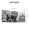 POEZJZW Large Beach Towel with Snow Leopard on Ice Field, Quick-Drying, Sand-Resistant, 69 x 140 cm view 2