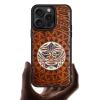 Carveit Wooden Case for iPhone 16 Pro, Plum Color – Māori Moko Mandala view 1