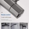 8-Inch Black Thermostatic Shower Set with Rain Shower and Multifunction Hand Shower view 3