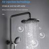8-Inch Black Thermostatic Shower Set with Rain Shower and Multifunction Hand Shower view 4