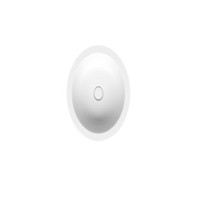 BetteBalance Round Undermount Washbasin, 475 mm, Glazed Titanium Steel, Flax Matte