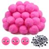 TOAOB 50 Pcs Craft Pom Poms 40mm Pink view 1