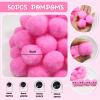 TOAOB 50 Pcs Craft Pom Poms 40mm Pink view 2