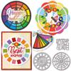 GLOBLELAND Color Wheel Metal Die Cuts for Scrapbooking view 1