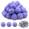 TOAOB 50 Pcs Craft Pom Poms 40mm Purple view 1