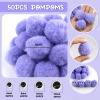 TOAOB 50 Pcs Craft Pom Poms 40mm Purple view 2