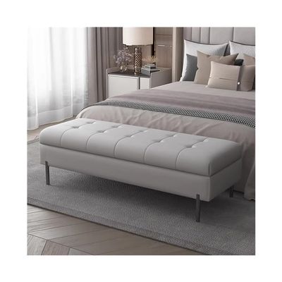 XXAD553TY Upholstered Storage Bench, Light Gray