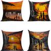 40 x 40 cm African Cushion Covers, 4-Pack, Waterproof, Double-Sided Print view 1