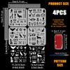 FINGERINSPIRE 4-Piece Egyptian Pattern Stencil Set view 2