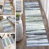 LUMIPAP Long Hallway Runner Rug, Non-Slip, Washable, Customizable, 100 x 100 cm, Synthetic Fiber, Black/Blue/Green view 1