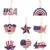 9pcs Independence Day Themed Star Decorations view 3