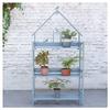 Generic 3-Tier Garden Plant Stand with Potting Bench and Storage Cabinet, Blue, 80 x 25 x 160 cm view 1