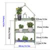 Generic 3-Tier Garden Plant Stand with Potting Bench and Storage Cabinet, Blue, 80 x 25 x 160 cm view 3