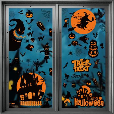 SLWOO Halloween Decorations - 98 Self-Adhesive Window Stickers