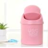 Mini Desktop Trash Can with Lid (Pink) view 3
