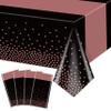 Hegbolke Tablecloths in Black and Rose Gold, 220 x 130 cm, Rectangular, Set of 4 view 1