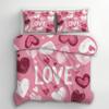 Generic Love Hearts Bedding Set 200 x 200 cm, 3-Piece view 1