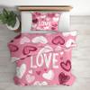 Generic Love Hearts Bedding Set 200 x 200 cm, 3-Piece view 2