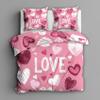 Generic Love Hearts Bedding Set 200 x 200 cm, 3-Piece view 3