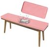 Outdoor Bench Cushion Cover, 5 cm Thick, Waterproof, Non-Slip, Zippered Polyester, Pink, 160 x 55 x 5 cm view 1