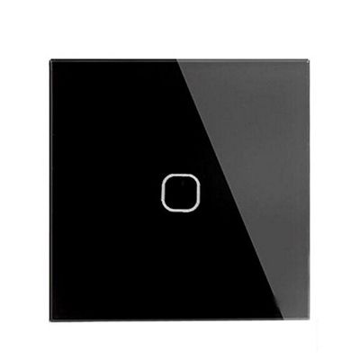 HESHUWEN Single-Gang Single-Way Touch Light Switch, Black