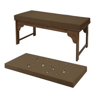 ZSWXF Waterproof Outdoor Bench Cushion, Brown, 90 x 30 x 5 cm