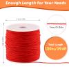 Nylon Cord for Bracelets, 1mm x 120m (Red) view 2