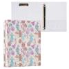 Printed 3-Ring Binder, 1.5 in D-Ring, with Pockets, Cute Mushrooms, Beige view 3