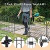 Getlay Tall Garden Fence with Gate, 81.3 cm High, 2 Panels, 122 cm Total Length, Outdoor Dog Fence, Decorative Garden Fence, Patented view 4