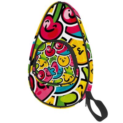 VAPOKF Table Tennis Paddle Case, Colorful Fruit, Cherry and Strawberry