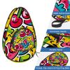 VAPOKF Table Tennis Paddle Case, Colorful Fruit, Cherry and Strawberry view 3