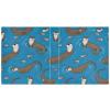 Cute Otters Fish Blue 1.5-Inch 3-Ring Binder with Pockets view 2