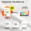 OFITURIA Colored Paper, 1,000 Sheets, A4, 80 gsm, Light Blue view 2