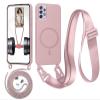 Beajew Phone Necklace Case for Samsung Galaxy A35, MagSafe Compatible, Sand Powder view 1