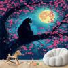 PaxGloz Black Cat Moonlit Cherry Blossom Tree Photo Wallpaper, Nonwoven, 400 x 280 cm view 4
