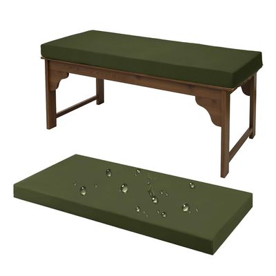 ZSWXF Waterproof Outdoor Bench Cushion, Non-Slip, Green, 170 x 35 x 5 cm