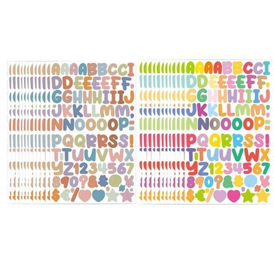 Colorful Letter Stickers, 20 Sheets