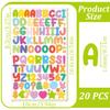 Colorful Letter Stickers, 20 Sheets view 2
